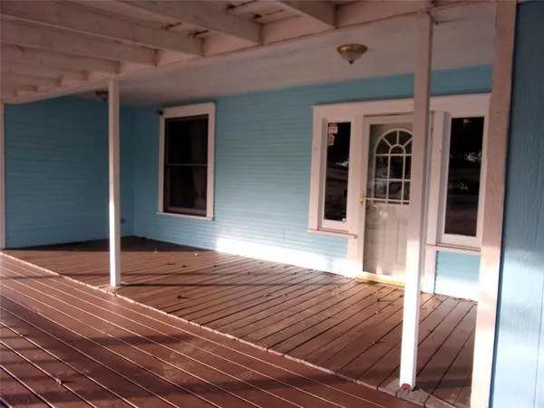 a view of a porch