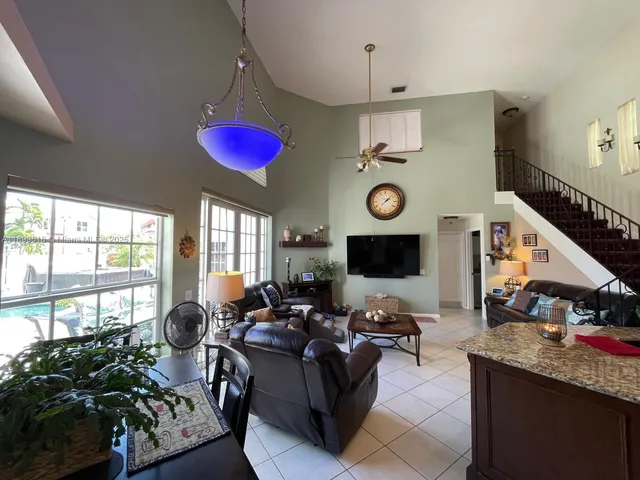 a room with furniture