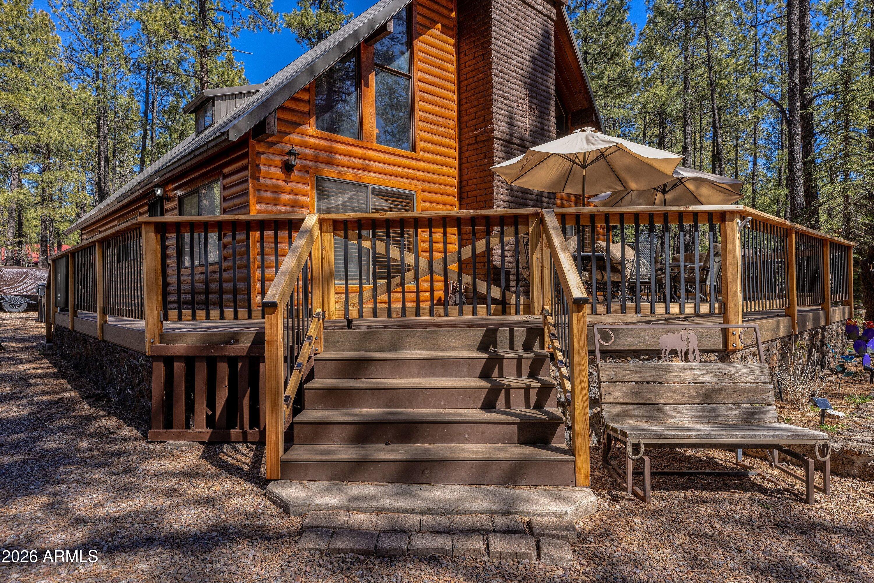 8224 White Oak Road Pinetop, AZ 85935 - Photo 9 of 48 FRONT DECK ENTRANCE