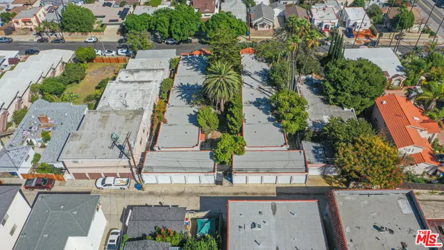 an aerial view of multiple houses