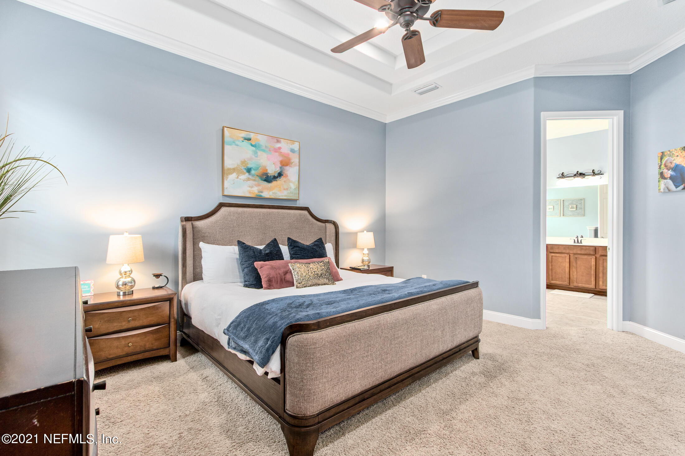 198 Glen Laurel Drive St. Johns, FL 32259 - Photo 24 of 51 a bedroom with a bed and ceiling fan