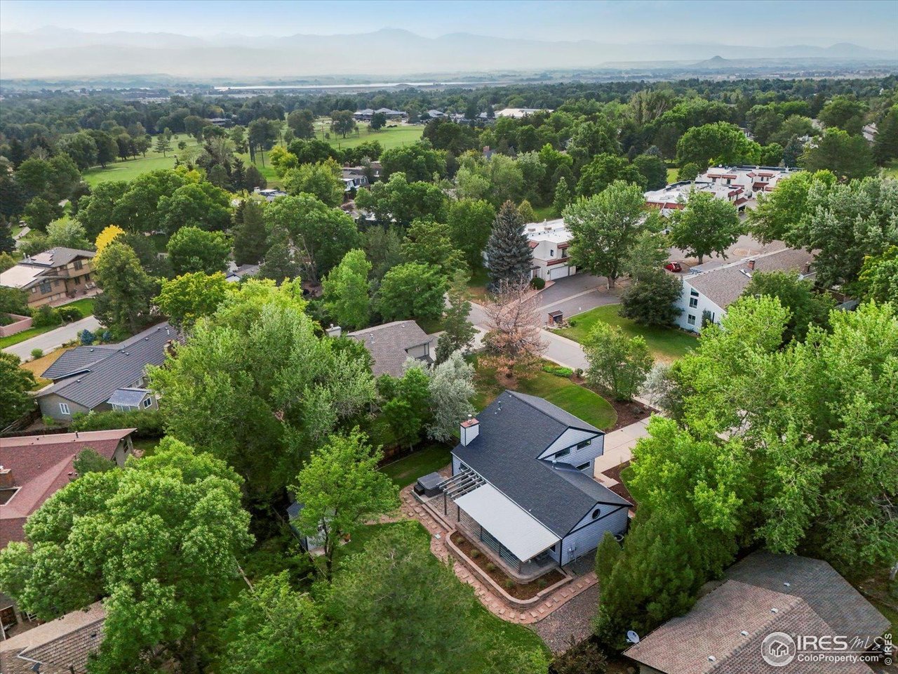 7466 Old Post Road Boulder, CO 80301 - Photo 35 of 36 an aerial view of a house with a garden