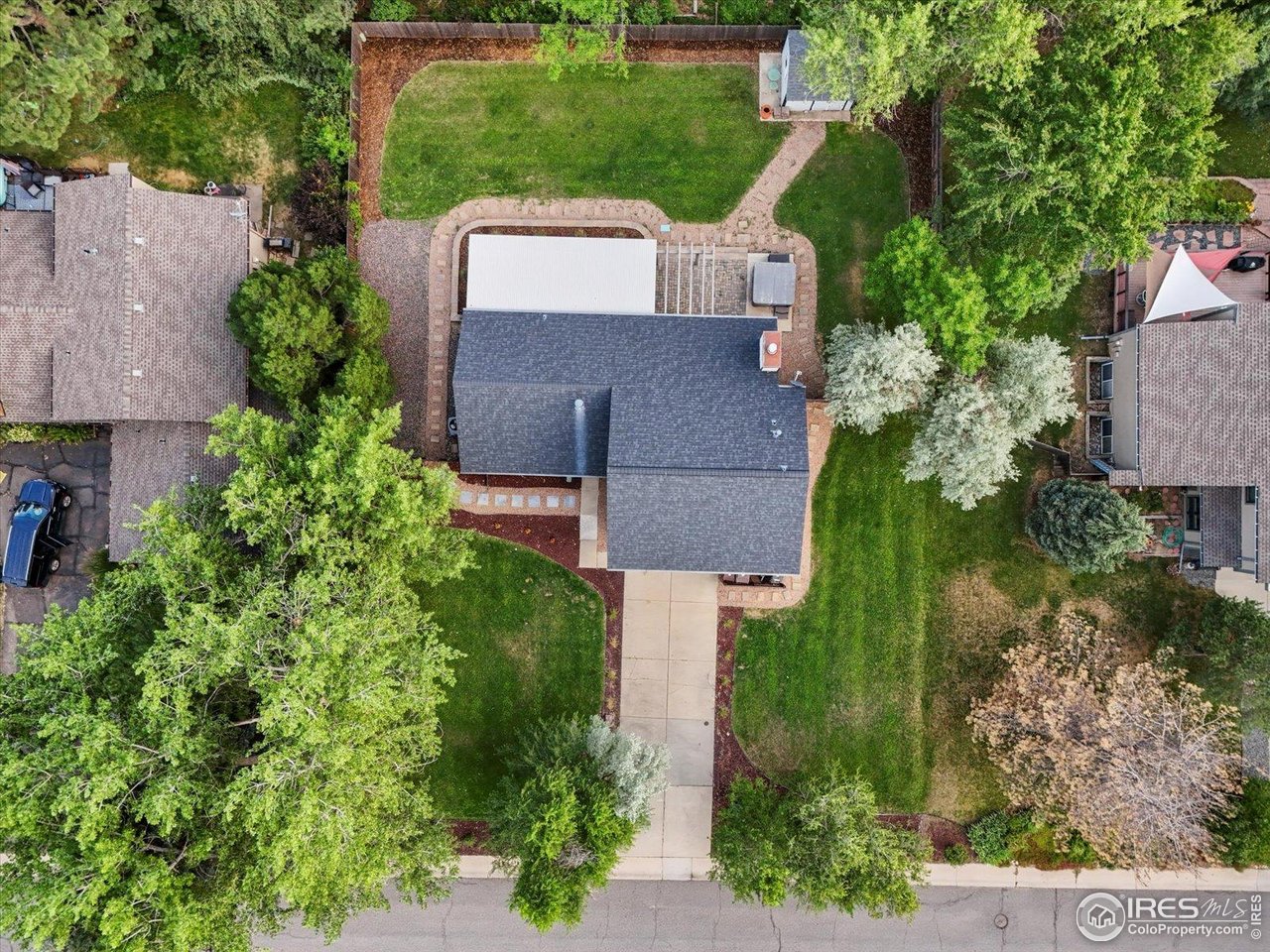 7466 Old Post Road Boulder, CO 80301 - Photo 5 of 36 an aerial view of a house with a garden