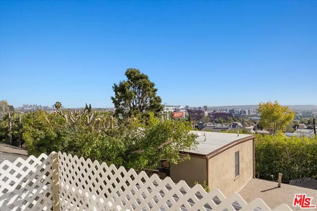 a terrace with a garden