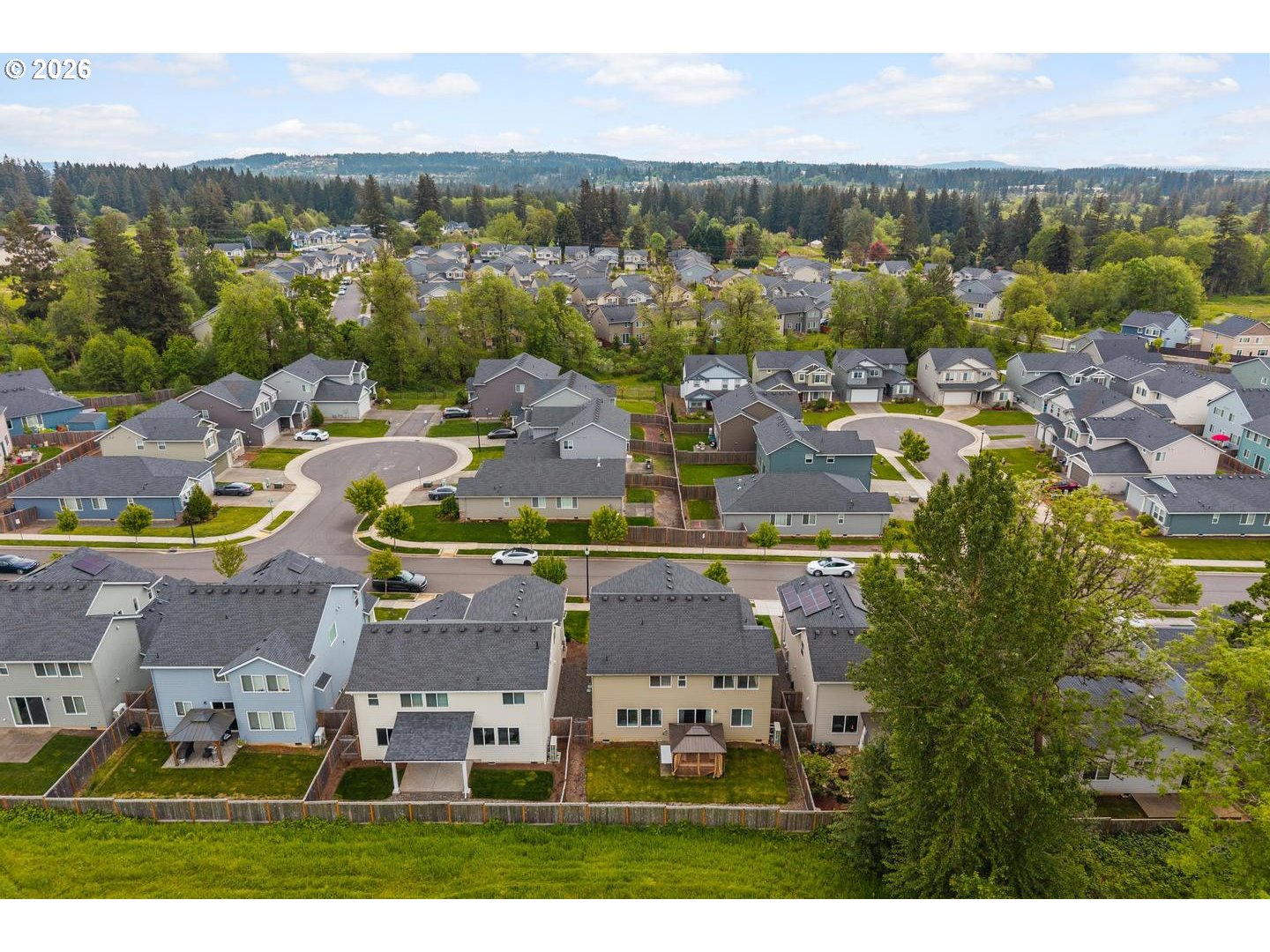 6301 North 89th Avenue Camas, WA 98607 - Photo 33 of 39 an aerial view of residential houses with outdoor space