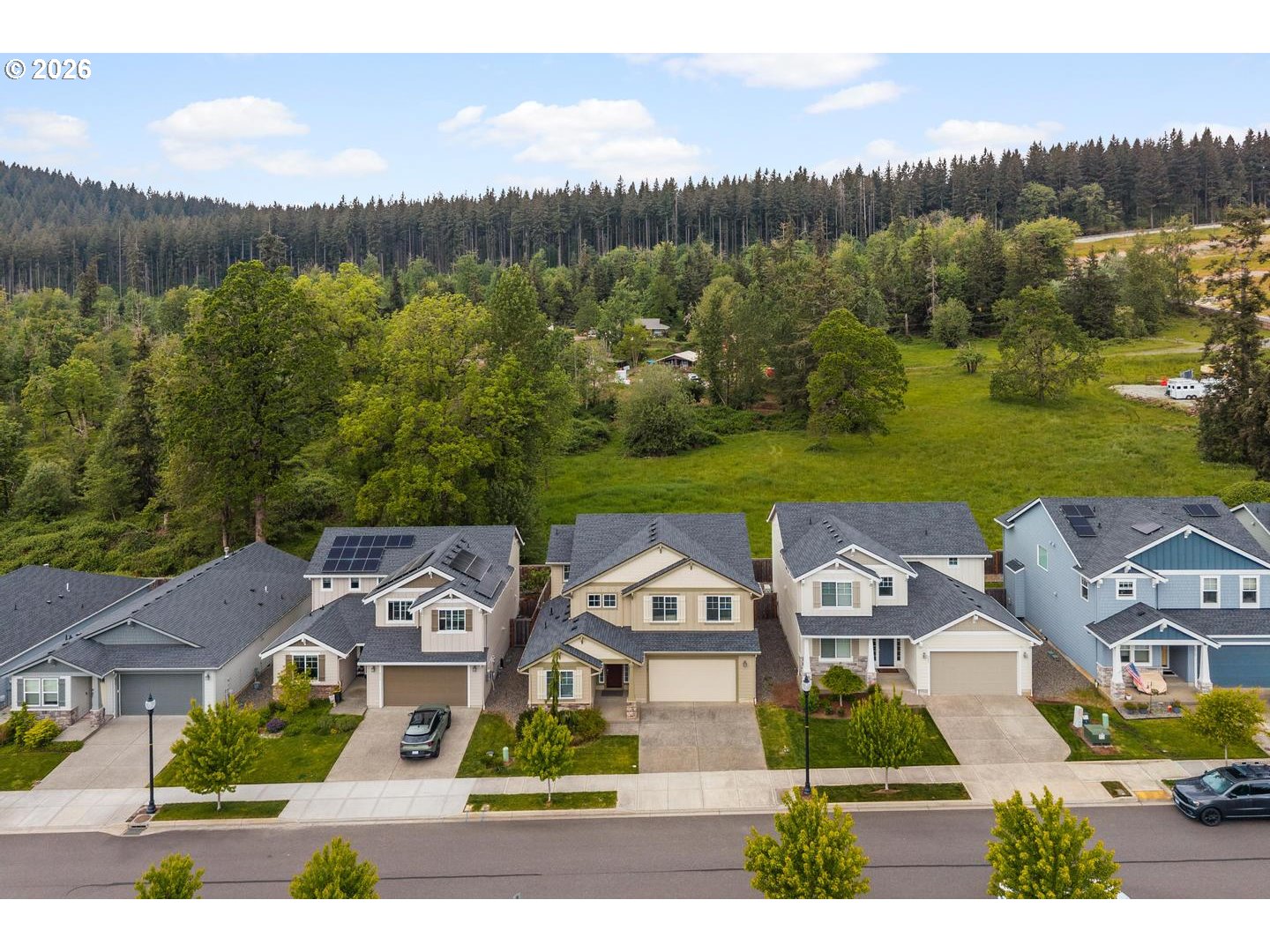 6301 North 89th Avenue Camas, WA 98607 - Photo 34 of 39 an aerial view of a house with a garden
