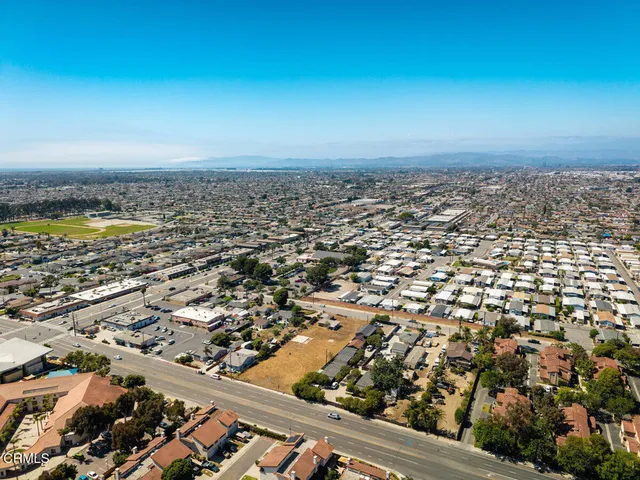 an aerial view of a city