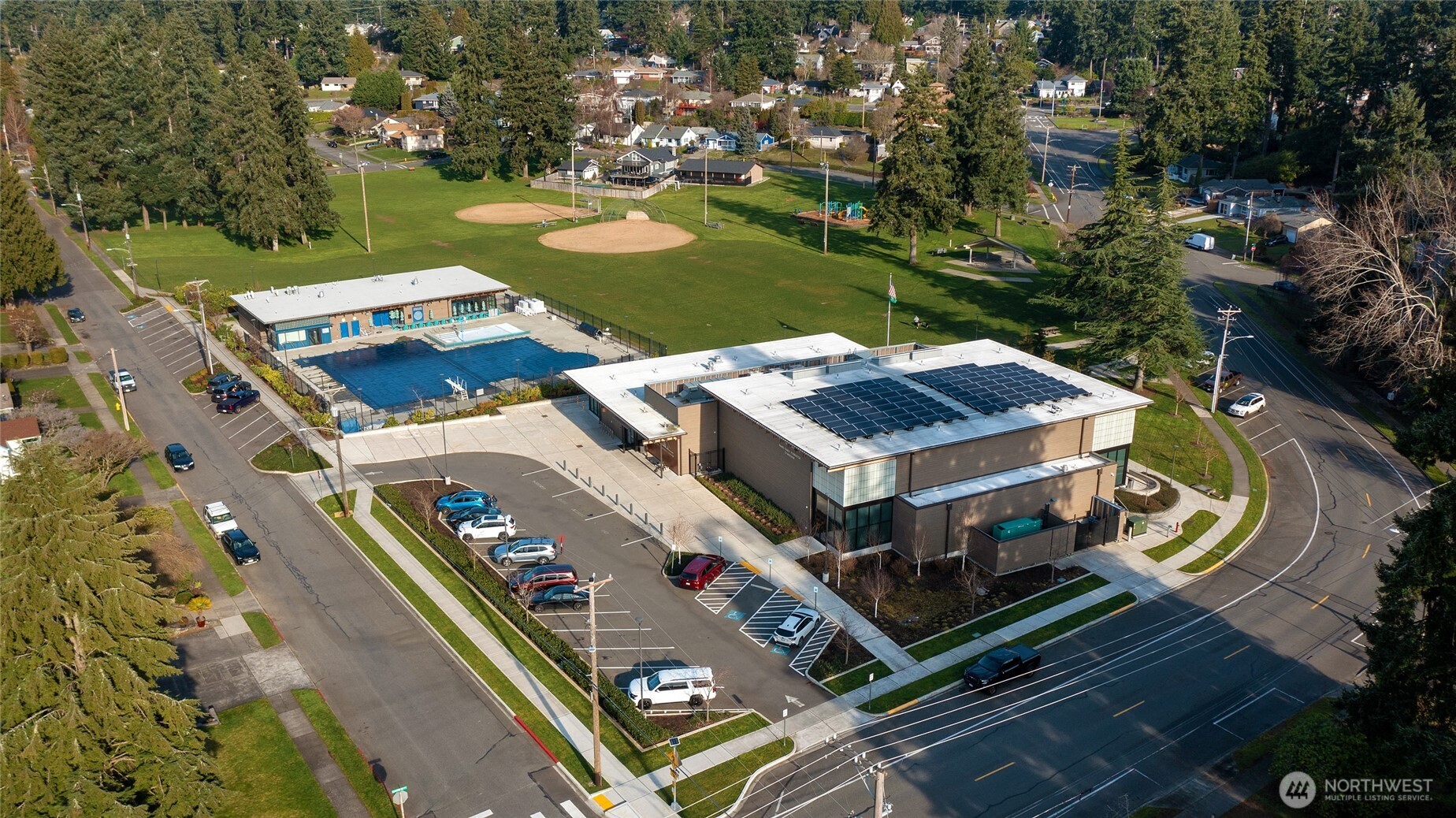 808 Alameda Avenue Fircrest, WA 98466 - Photo 39 of 39 an aerial view of a house with a garden