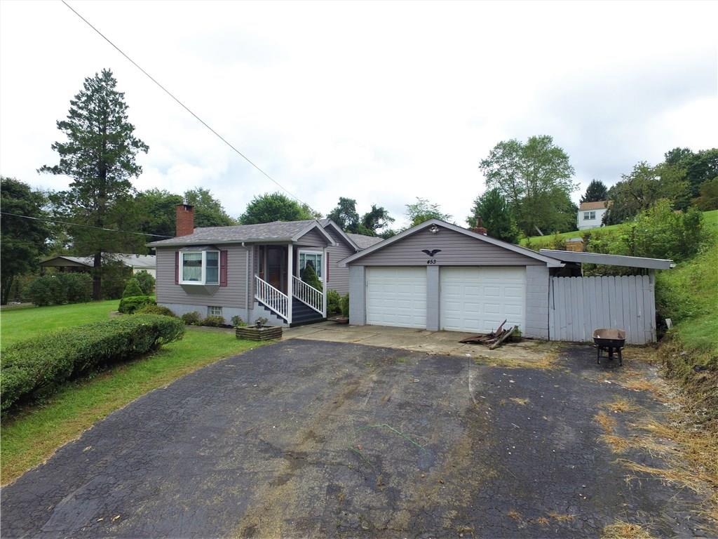453 Simpson Howell Road Elizabeth, PA 15037 - Photo 2 of 25 This One Level Living Spacious 3 Bedroom, 1 Bath Ranch Home in Elizabeth is ready for YOU! The Oversized Driveway and 4 Car Detached Garage w/ Bonus Covered Carport Provides Space for Boats, Toys, Tractors, and Projects!