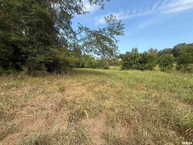 a view of a lake with a yard