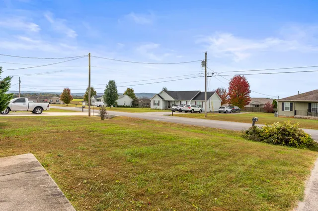 a view of a lake with outdoor space