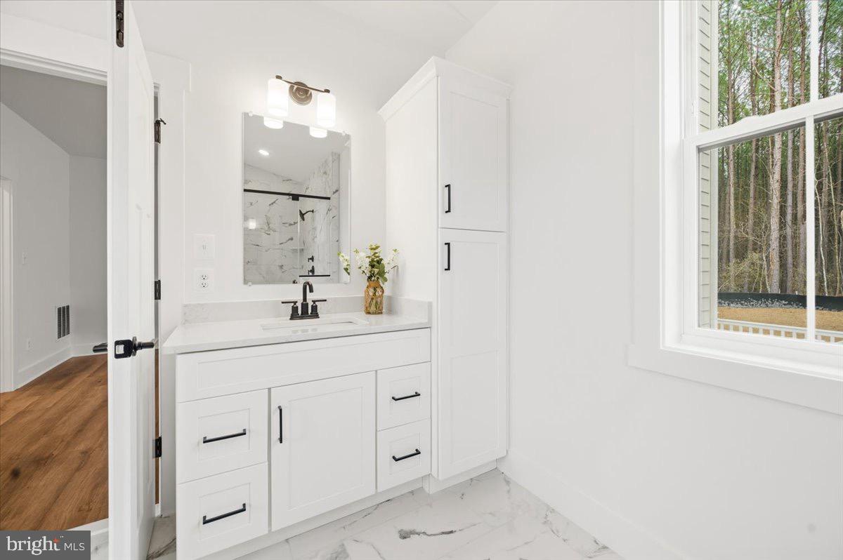 39762 Rivers Edge Lane Lovettsville, VA 20180 - Photo 68 of 118 a bathroom with a sink a vanity and a large mirror