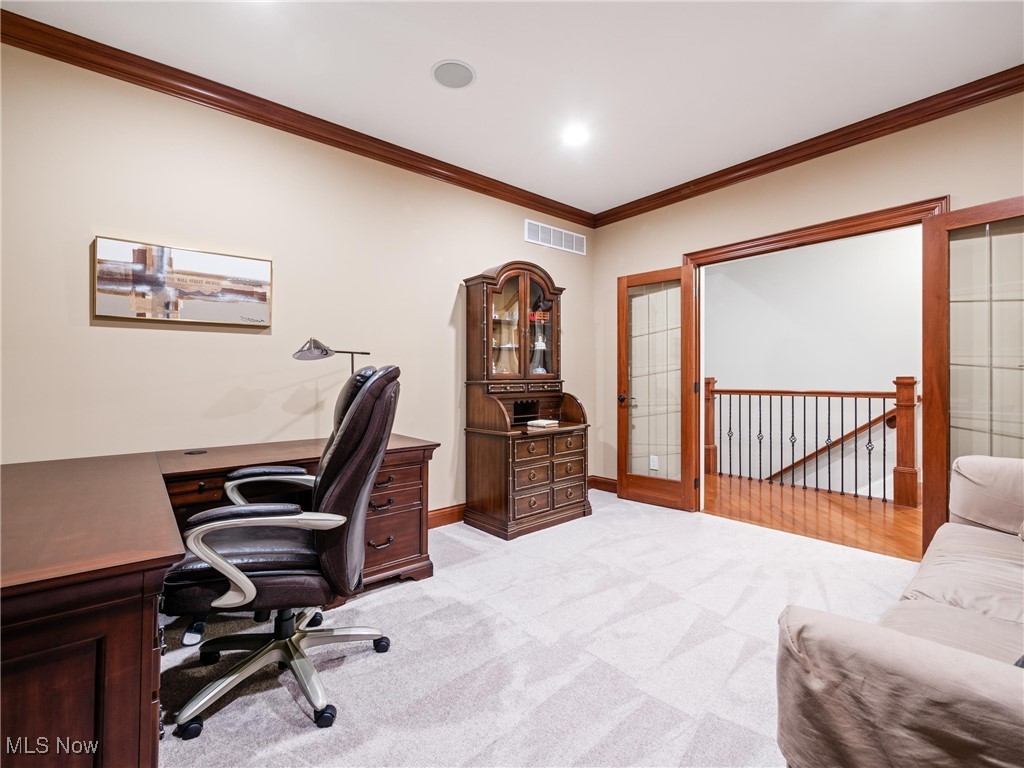 5349 Slater Ridge Westerville, OH 43082 - Photo 6 of 50 Office with ornamental molding and light colored carpet