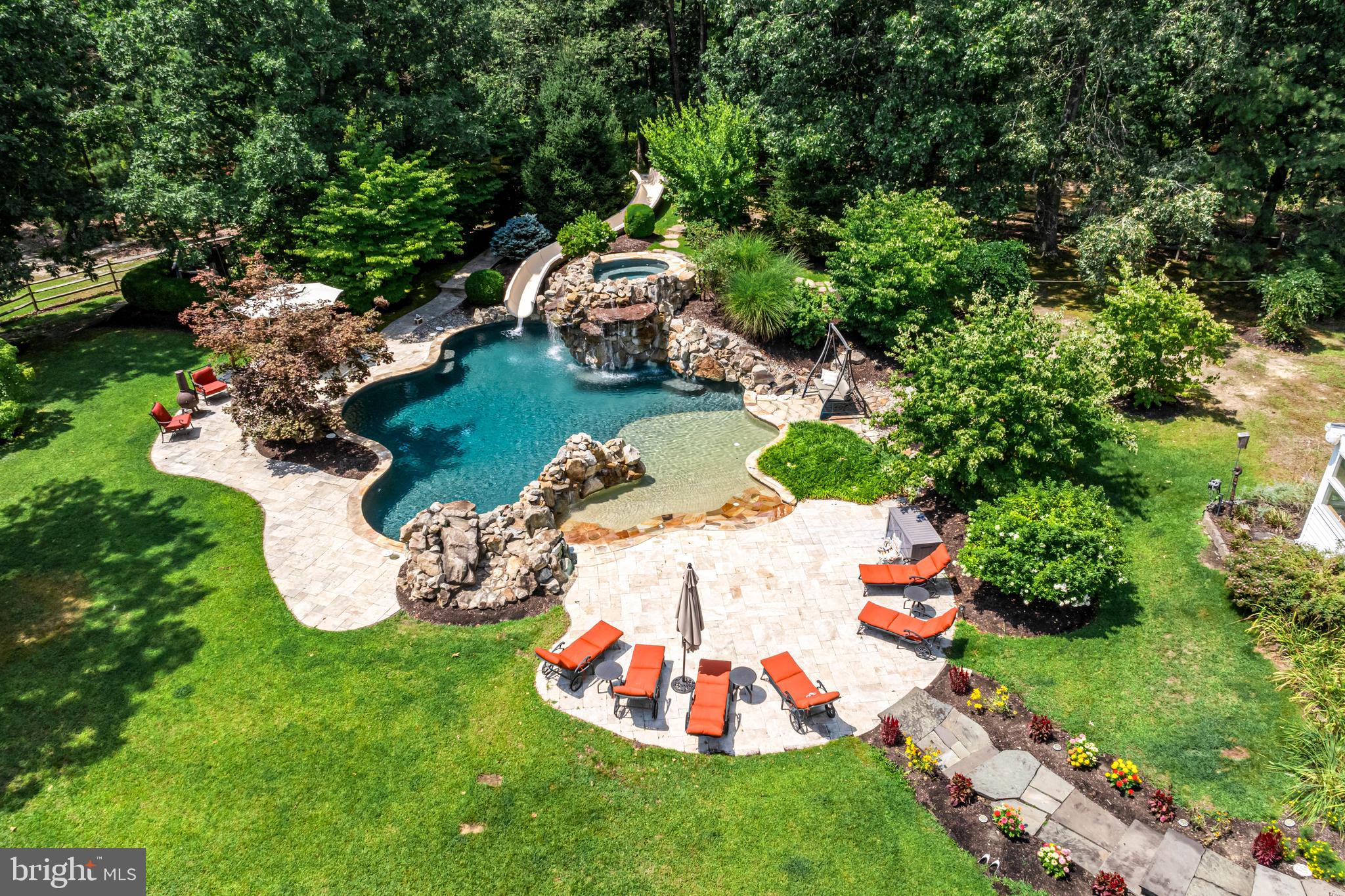 276 Forked Neck Road Shamong, NJ 08088 - Photo 12 of 86 Inground pool with waterfall and slide