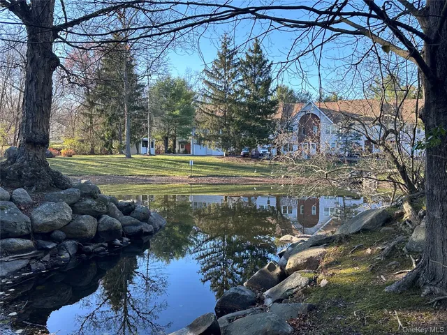 a view of a yard with a tree