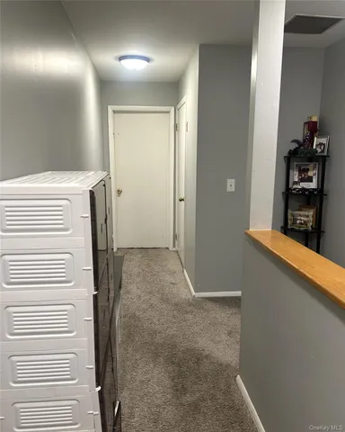 a view of storage and utility room with closet and windows