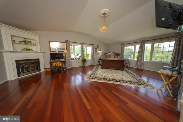 a view of a livingroom with a flat screen tv