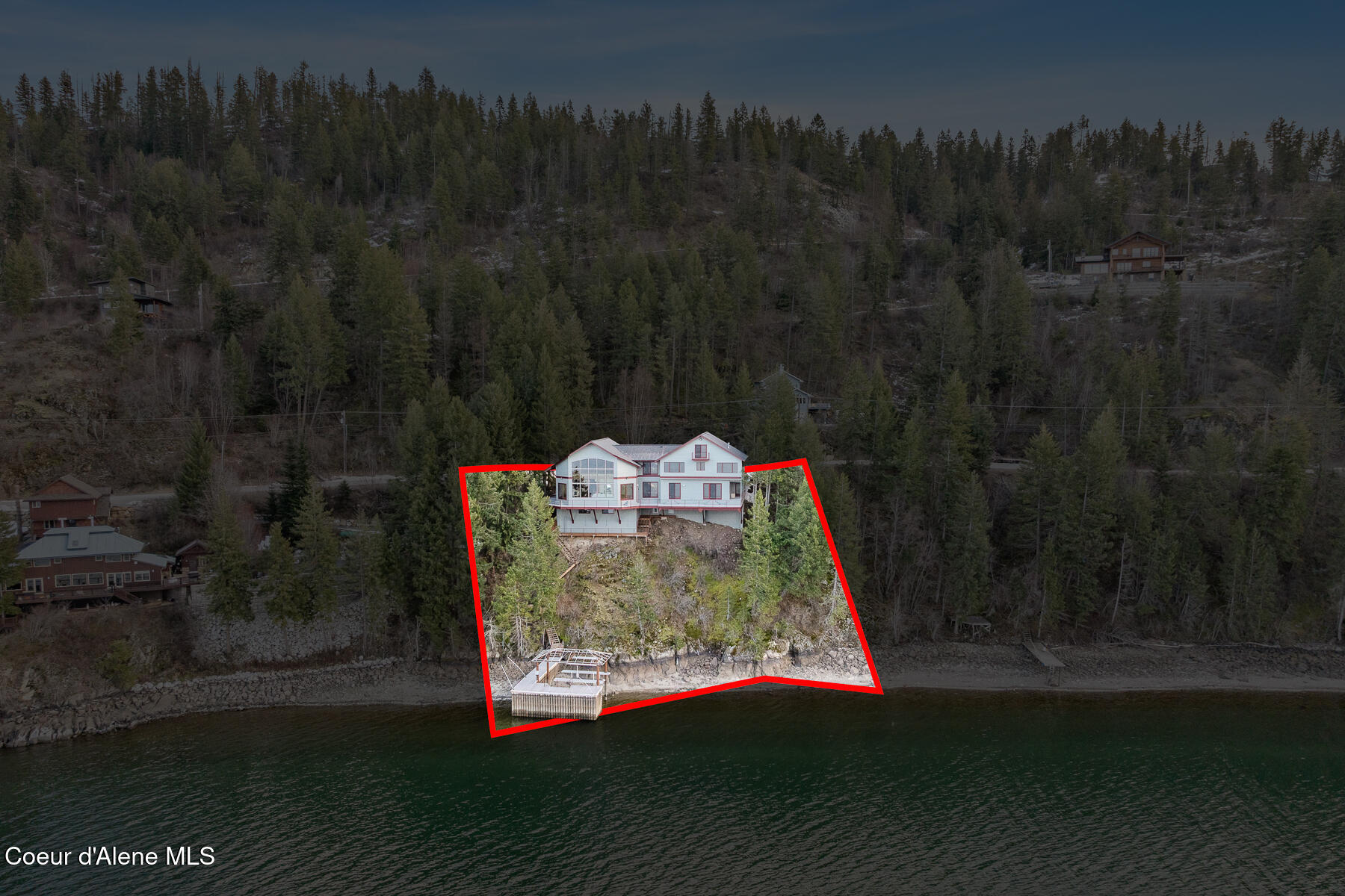 3361 Bottle Bay Road Sagle, ID 83860 - Photo 62 of 70 Aerial_3361BottleBayRd-7_Outlined