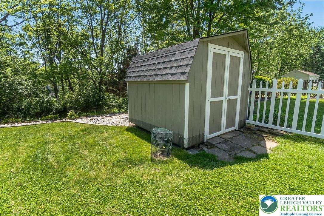 2314 Red Maple Drive Coplay, PA 18037 - Photo 72 of 73 A well-maintained storage shed stands ready for outdoor essentials.