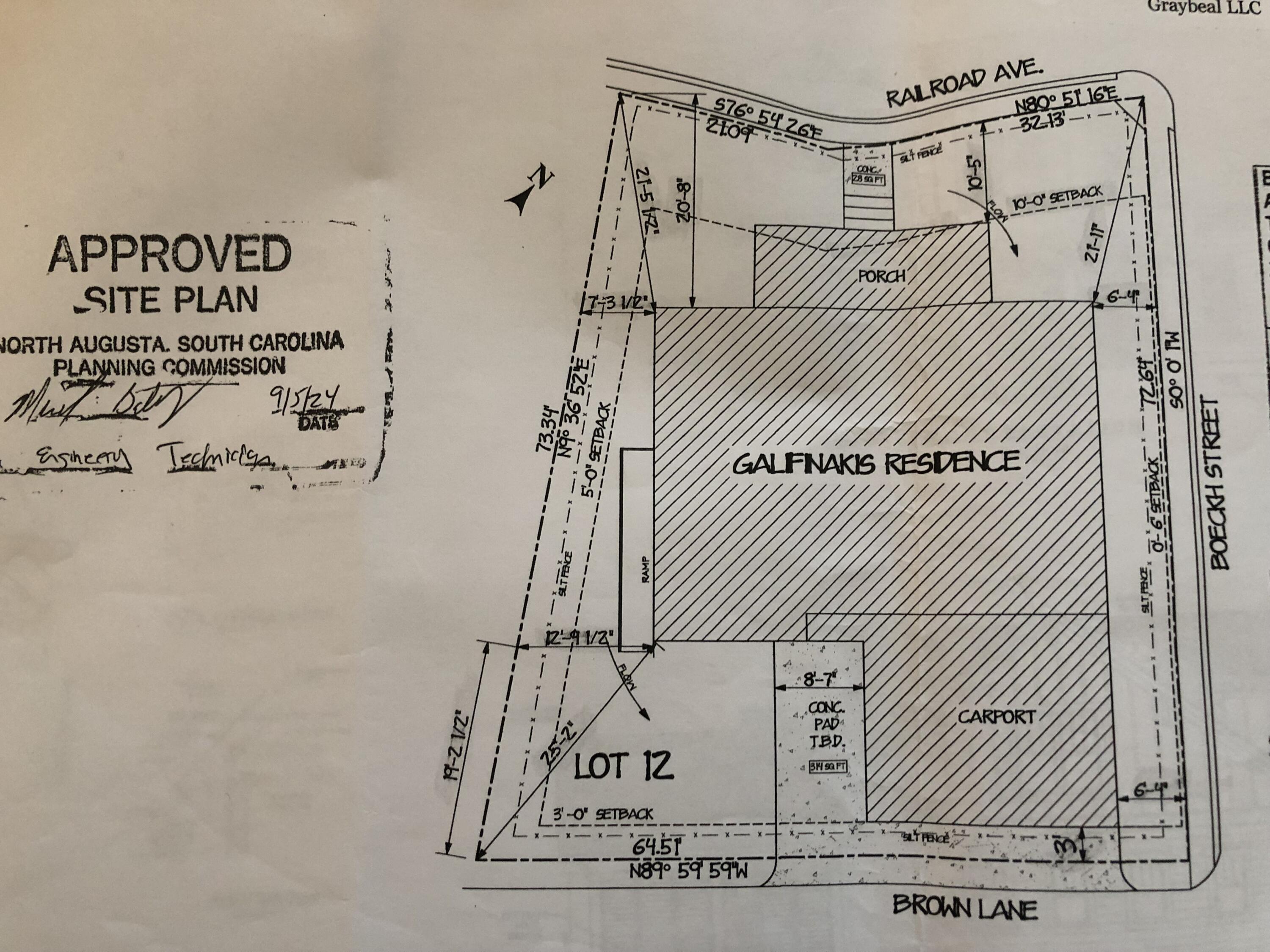 Lot 12 Railroad Avenue North Augusta, SC 29841 - Photo 19 of 20 Floor plan on the lot