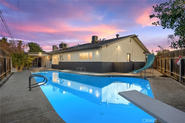 a view of a house with a patio
