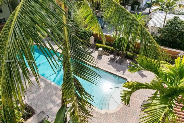 a view of a yard with plants