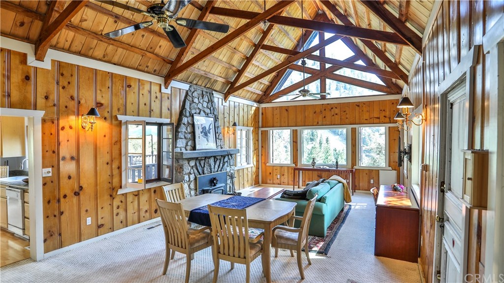 35 Manker Flats Mt Baldy, CA 91759 - Photo 11 of 48 a view of a dining room with furniture window and wooden floor