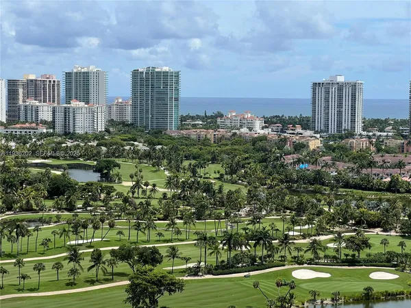 a view of a city with tall buildings