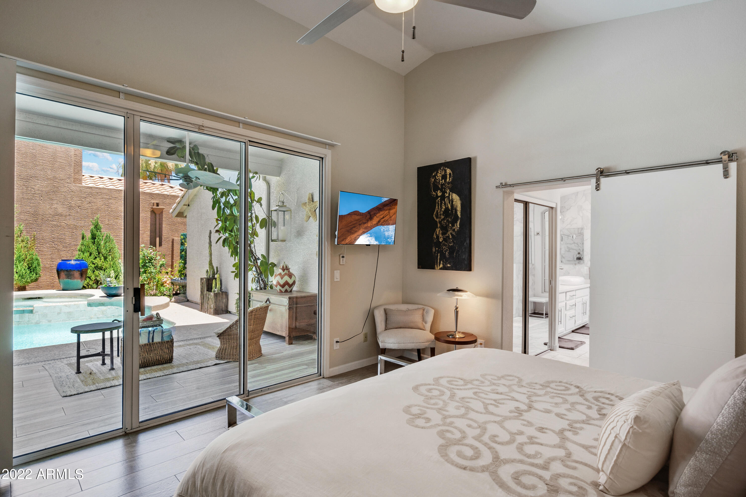 12904 North 93rd Way Scottsdale, AZ 85260 - Photo 15 of 25 Main Bedroom w Pool views