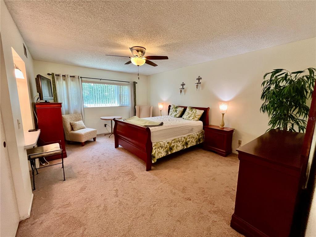 2292 Costa Rican Drive, Unit 22 Clearwater, FL 33763 - Photo 15 of 44 a spacious bedroom with a bed and a potted plant
