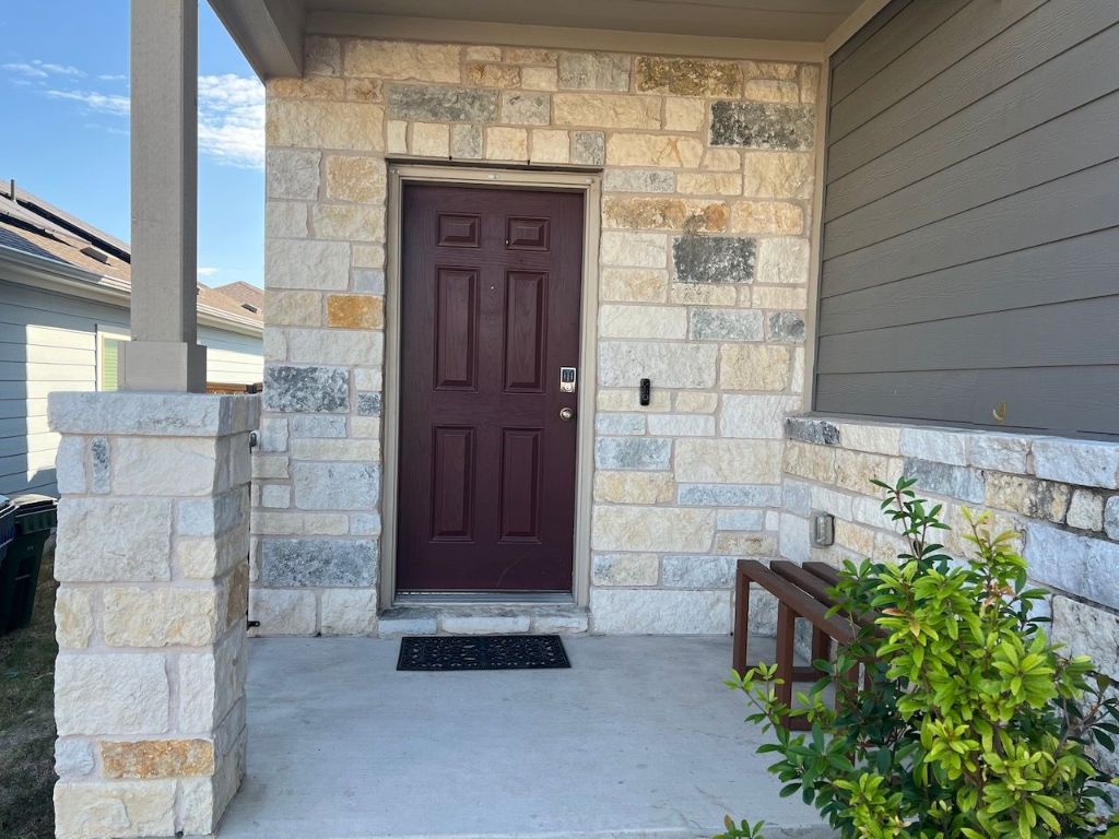 124 Old Stagecoach Road Jarrell, TX 76537 - Photo 2 of 40 a view of front door of house and yard