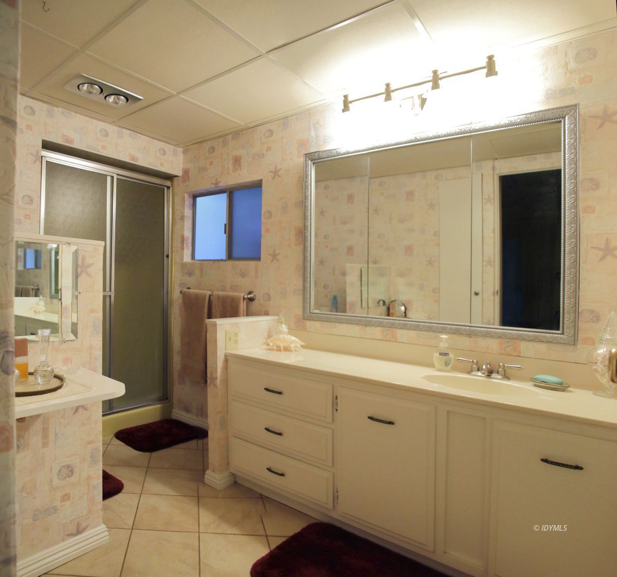 46 Pine Cove Road Idyllwild, CA 92549 - Photo 18 of 24 a bathroom with a double vanity sink mirror and toilet