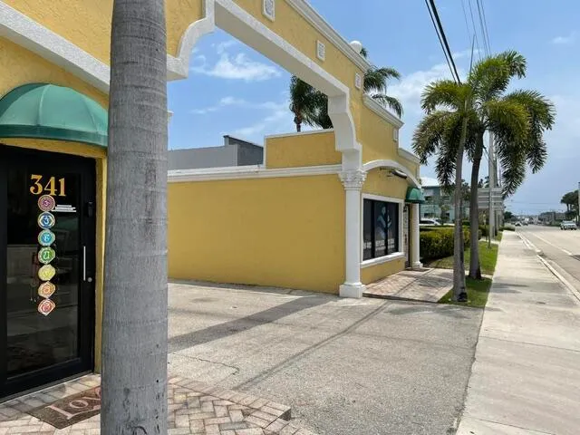a view of a house with a patio