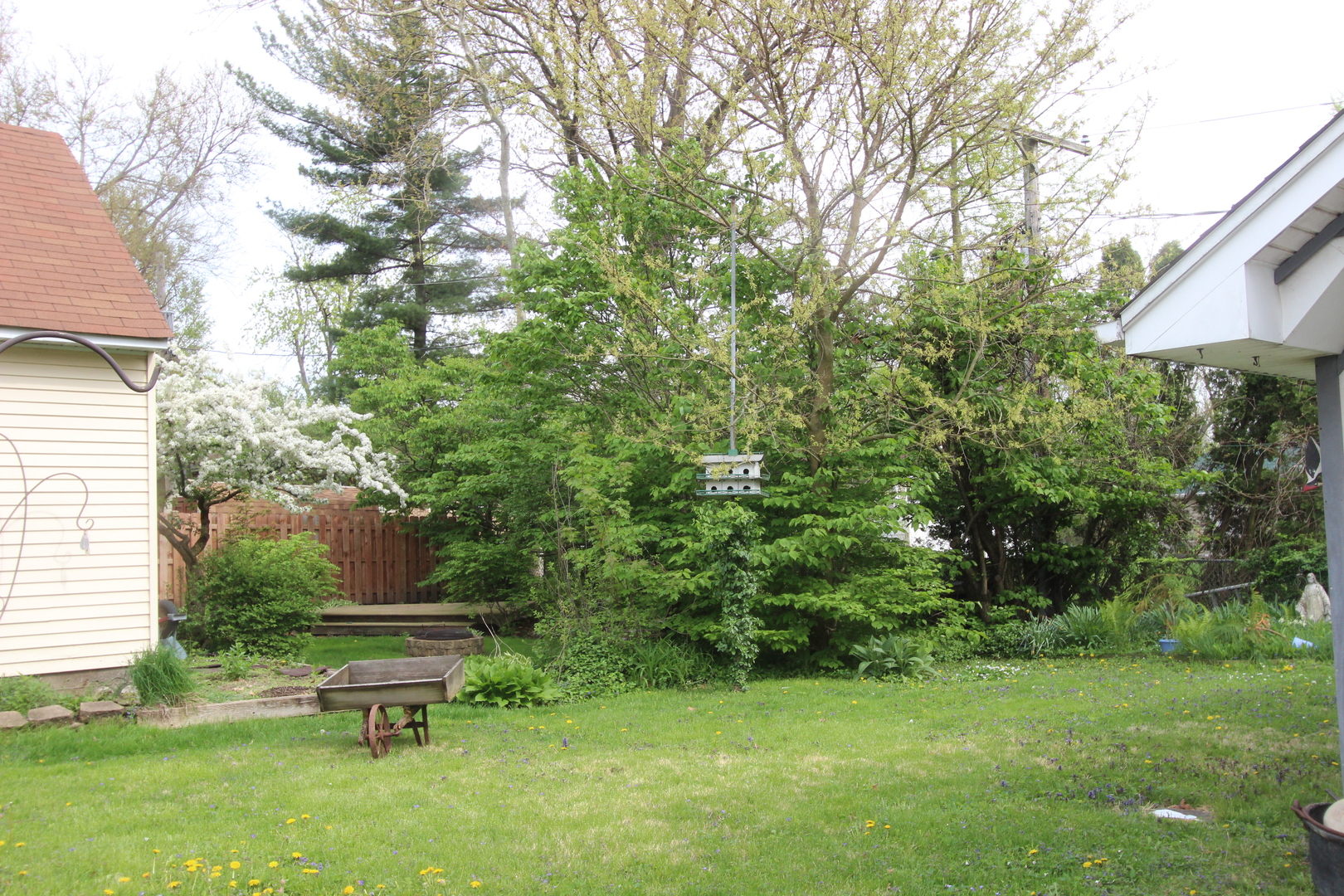 2457 Hawthorne Road Homewood, IL 60430 - Photo 20 of 20 a garden with a bench and some trees
