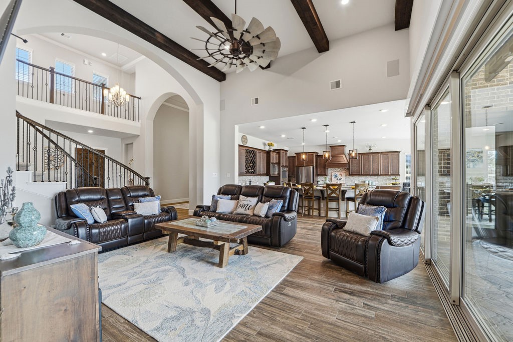 3618 Edison Lane Iowa Colony, TX 77583 - Photo 8 of 50 a living room with furniture and a chandelier