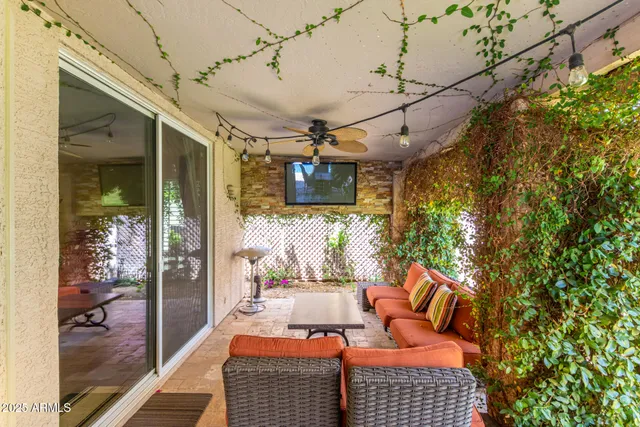 a outdoor space with patio