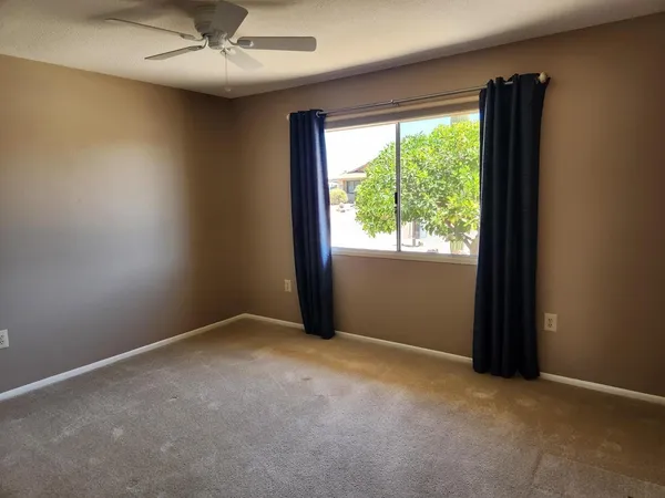 an empty room with a window