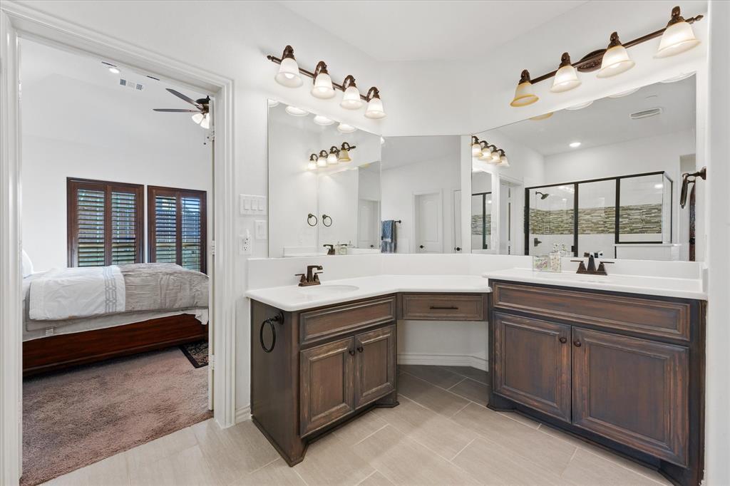 7720 Falcon Ridge Road Denton, TX 76208 - Photo 20 of 38 Separate vanity spaces perfect for getting ready