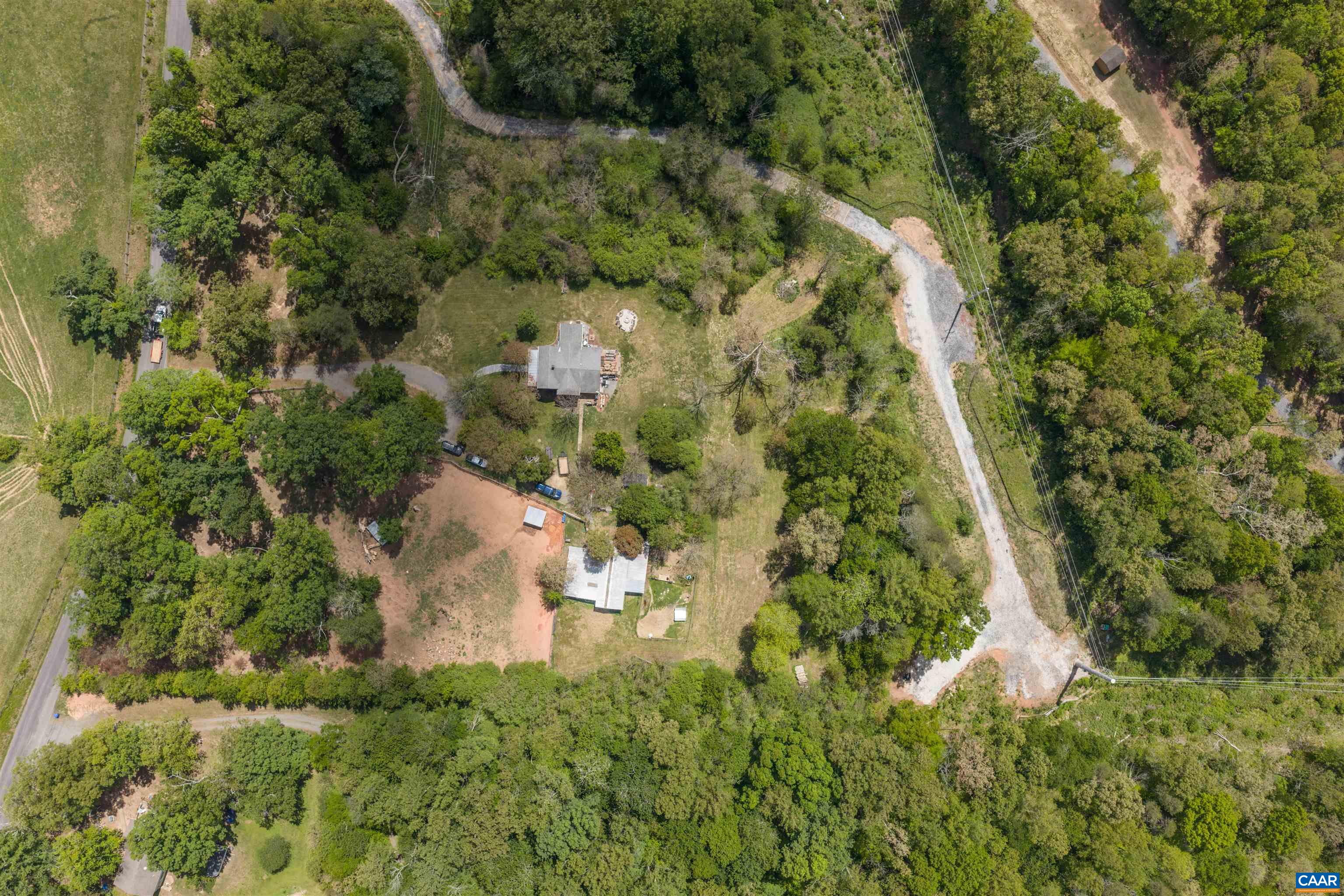 418 James River Road Scottsville, VA 24590 - Photo 57 of 61 an aerial view of residential house with outdoor space and trees all around