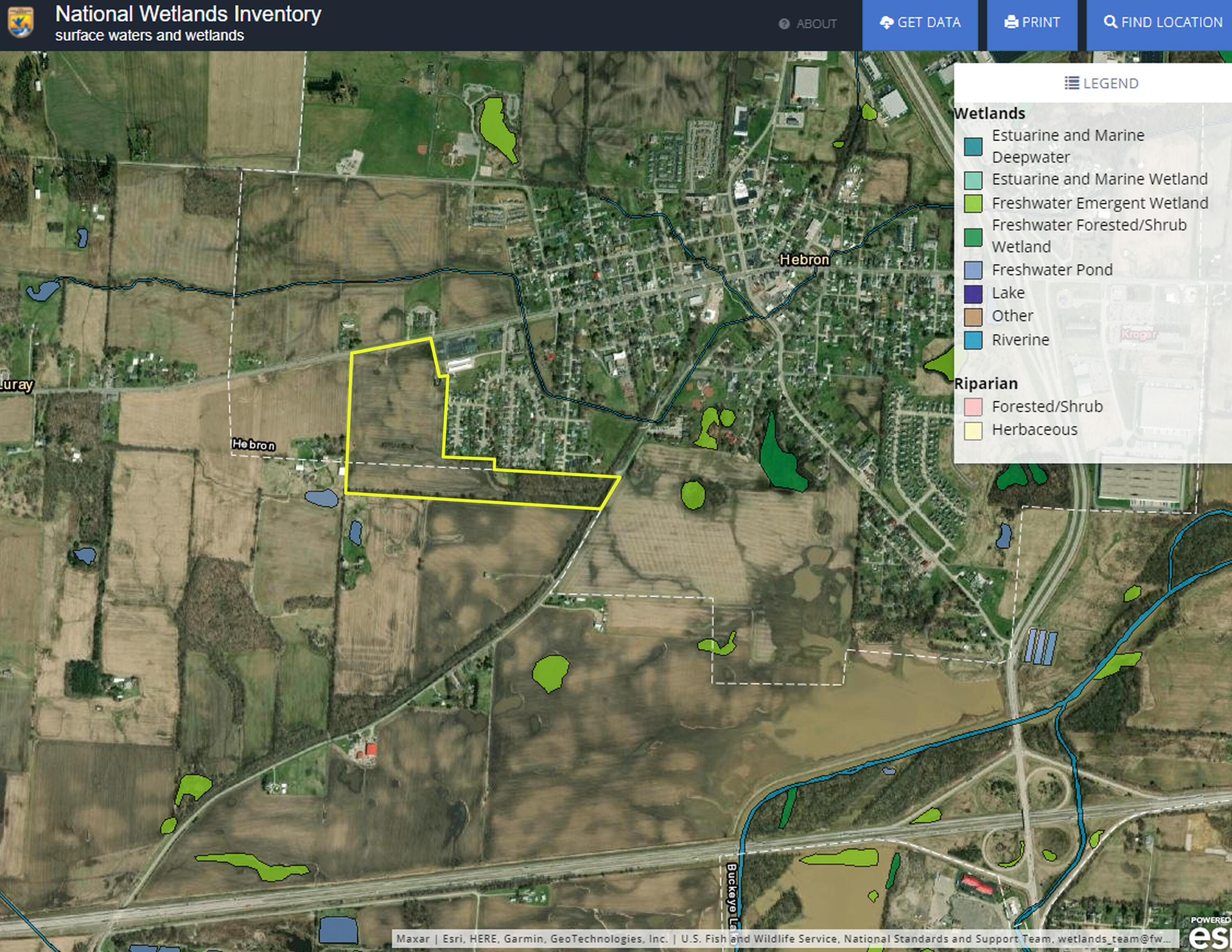 0 National Road Southeast Hebron, OH 43025 - Photo 8 of 12 Wetlands Map