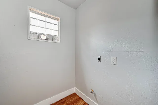 a view of a small space with window