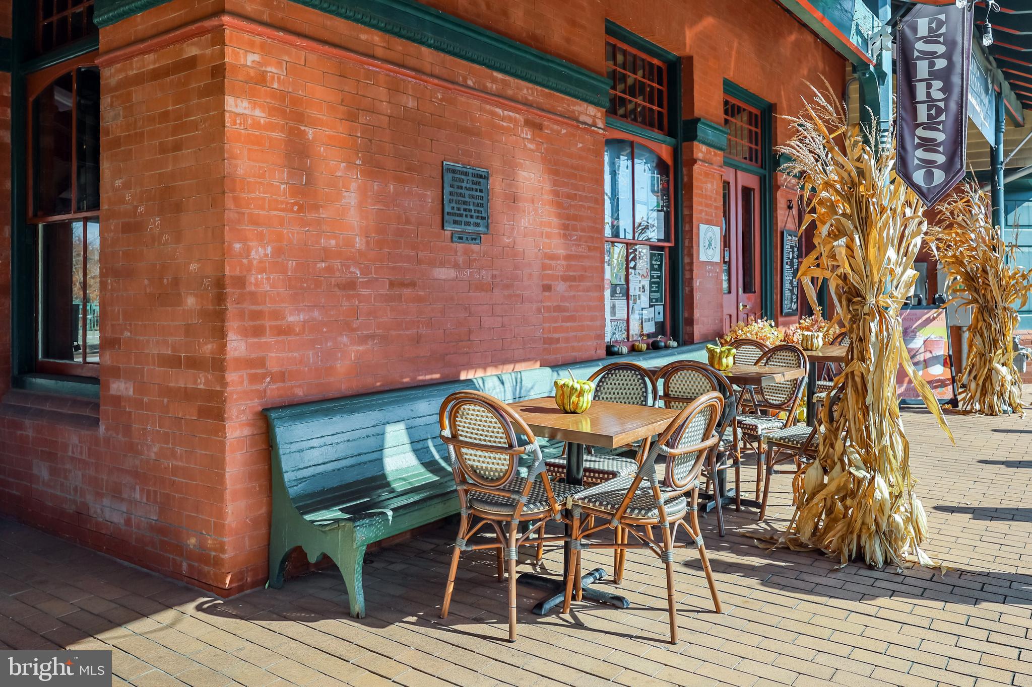484 King Of Prussia Road Wayne, PA 19087 - Photo 94 of 98 a view of a patio with table and chairs and wooden floor