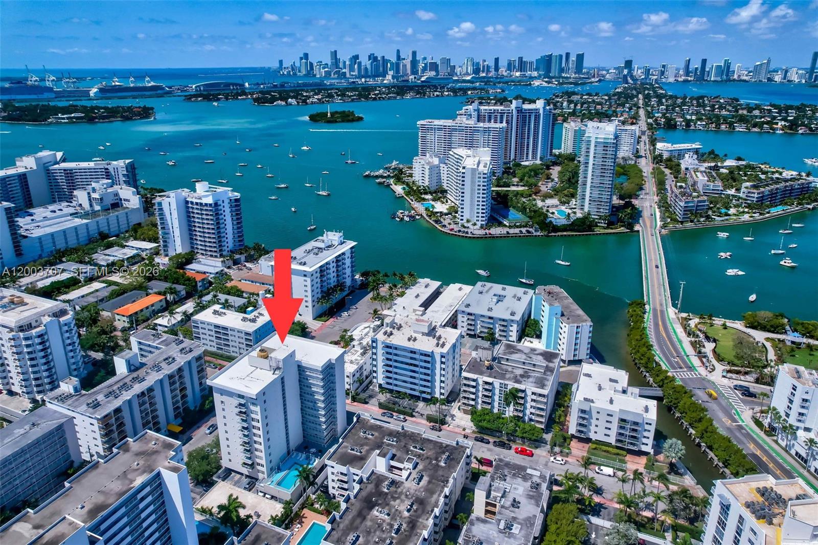 1345 Lincoln Road, Unit 501 Miami Beach, FL 33139 - Photo 33 of 33 aerial view of a city