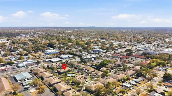 an aerial view of multiple house