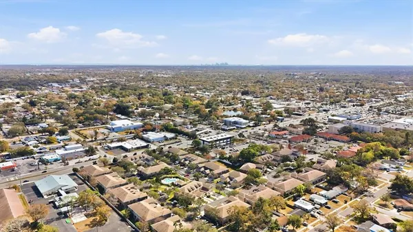 an aerial view of multiple house