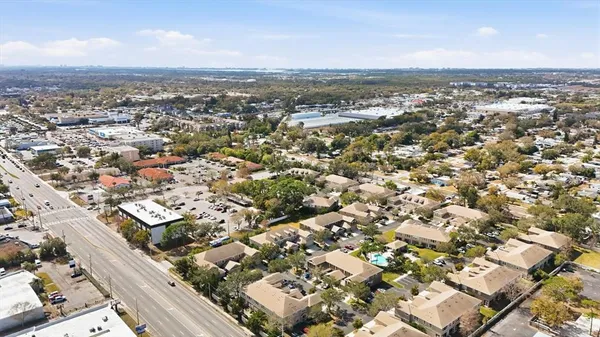 an aerial view of multiple house
