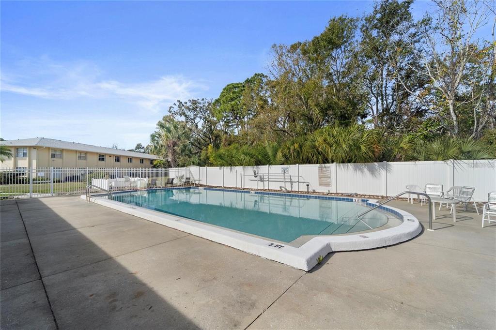 4800 Rilma Avenue, Unit 141 Sarasota, FL 34234 - Photo 16 of 19 a view of swimming pool with outdoor seating and plants