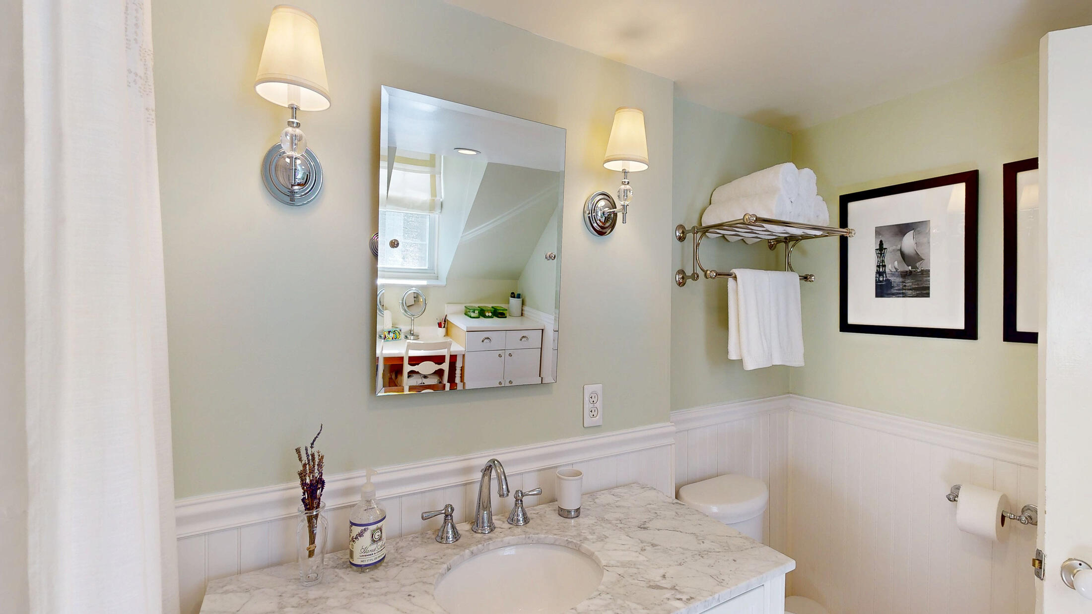 15 Wadsworth Street Thomaston, ME 04861 - Photo 46 of 66 Single Vanity w/ Beautiful Sconces