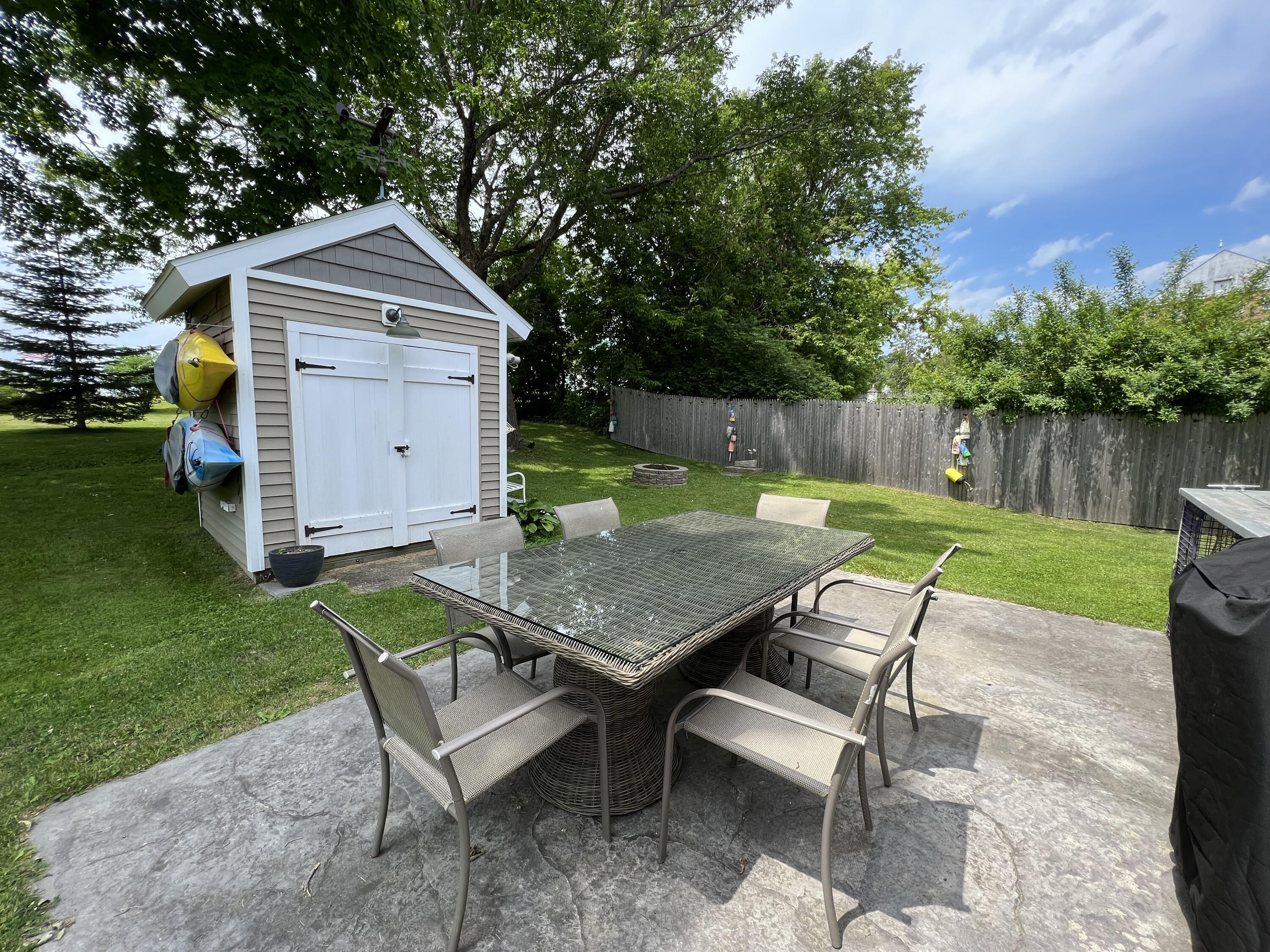 15 Wadsworth Street Thomaston, ME 04861 - Photo 58 of 66 Back Yard Patio & Shed