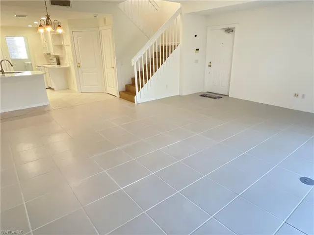 a view of a room with a bathroom